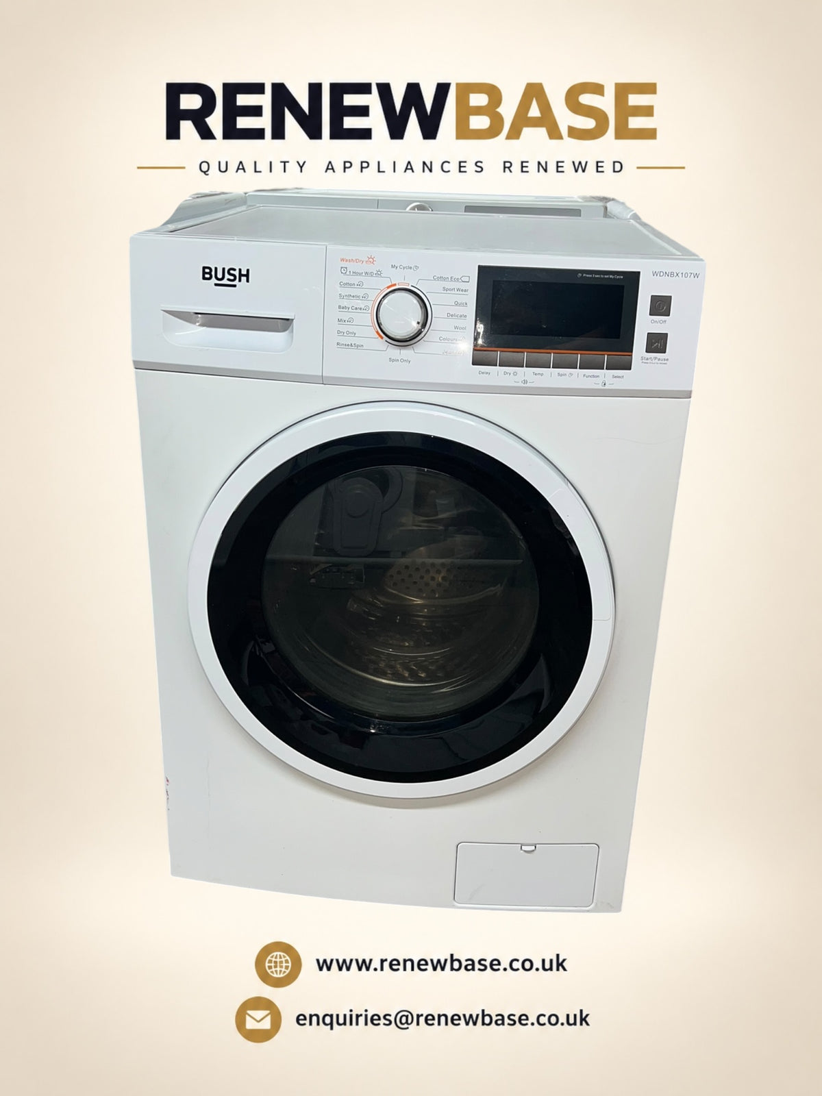 Bush WDNBX107W 10kg/6kg Washer Dryer refurbished cosmetic condition