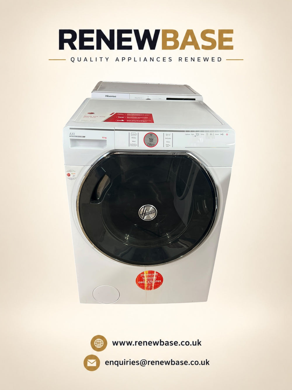 Hoover AXI 10kg Wasing Machine refurbished cosmetic condition