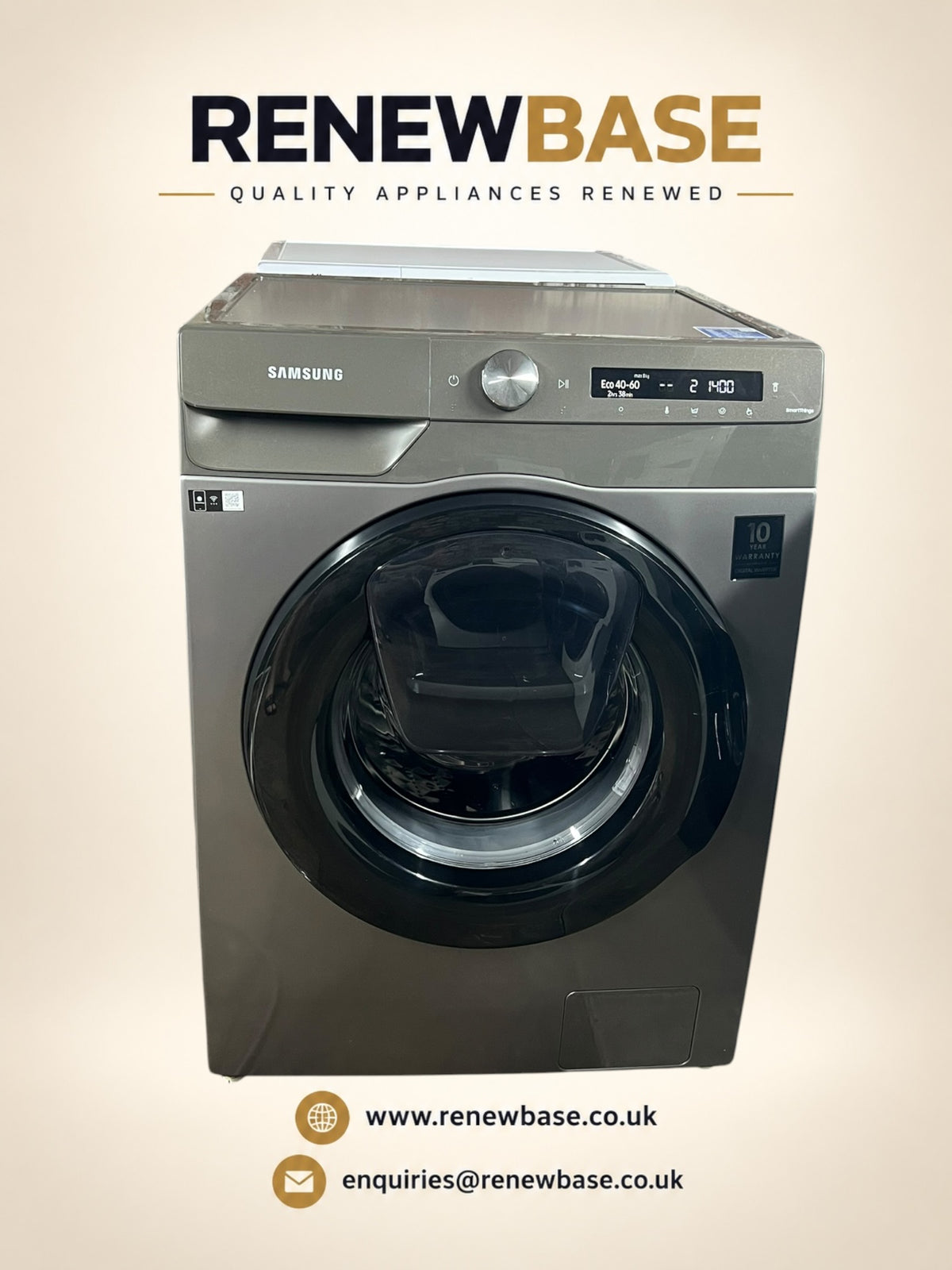 Samsung Ecobubble SmartThings 8kg Washing Machine refurbished cosmetic condition