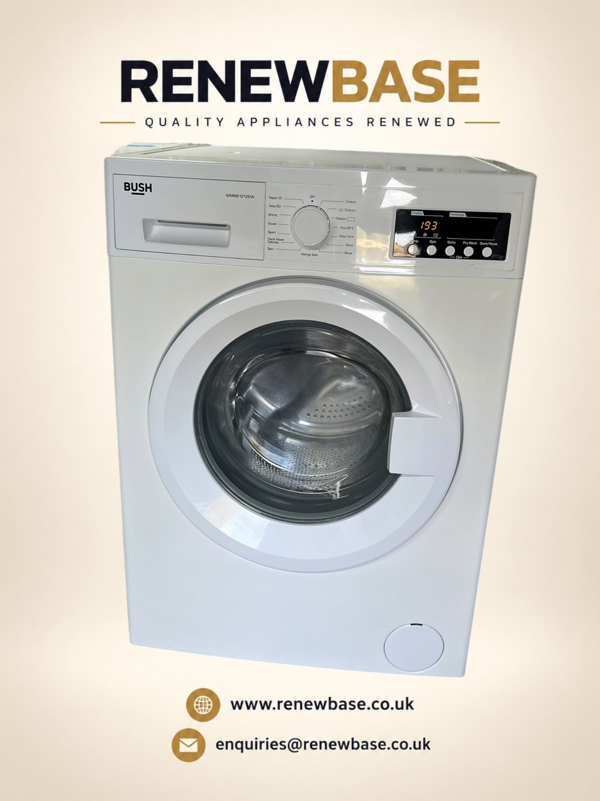 Bush Washing Machine 12kg Washing Machine refurbished cosmetic condition