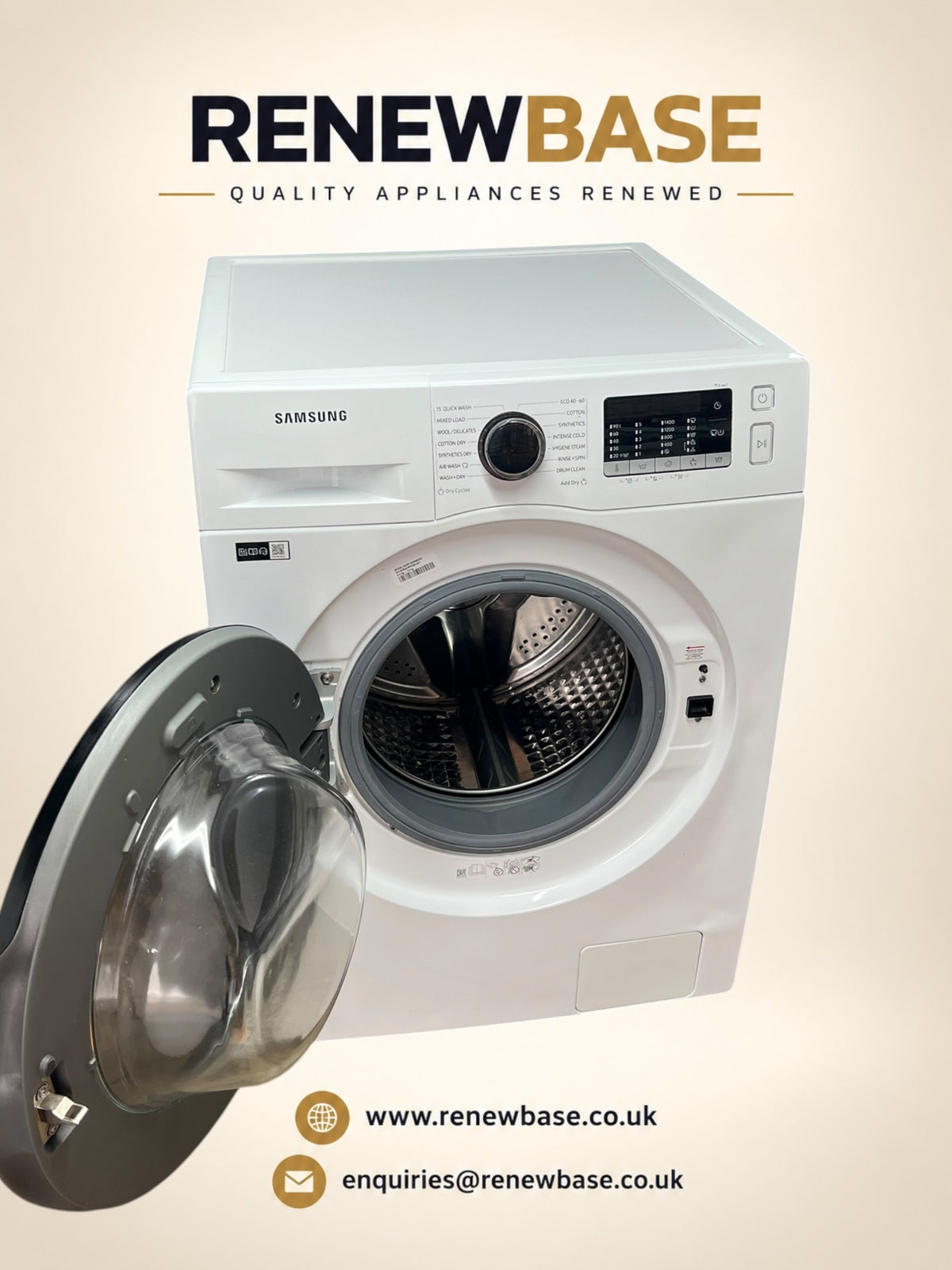 Samsung Ecobubble 9kg Washing Machine refurbished cosmetic condition